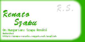 renato szapu business card